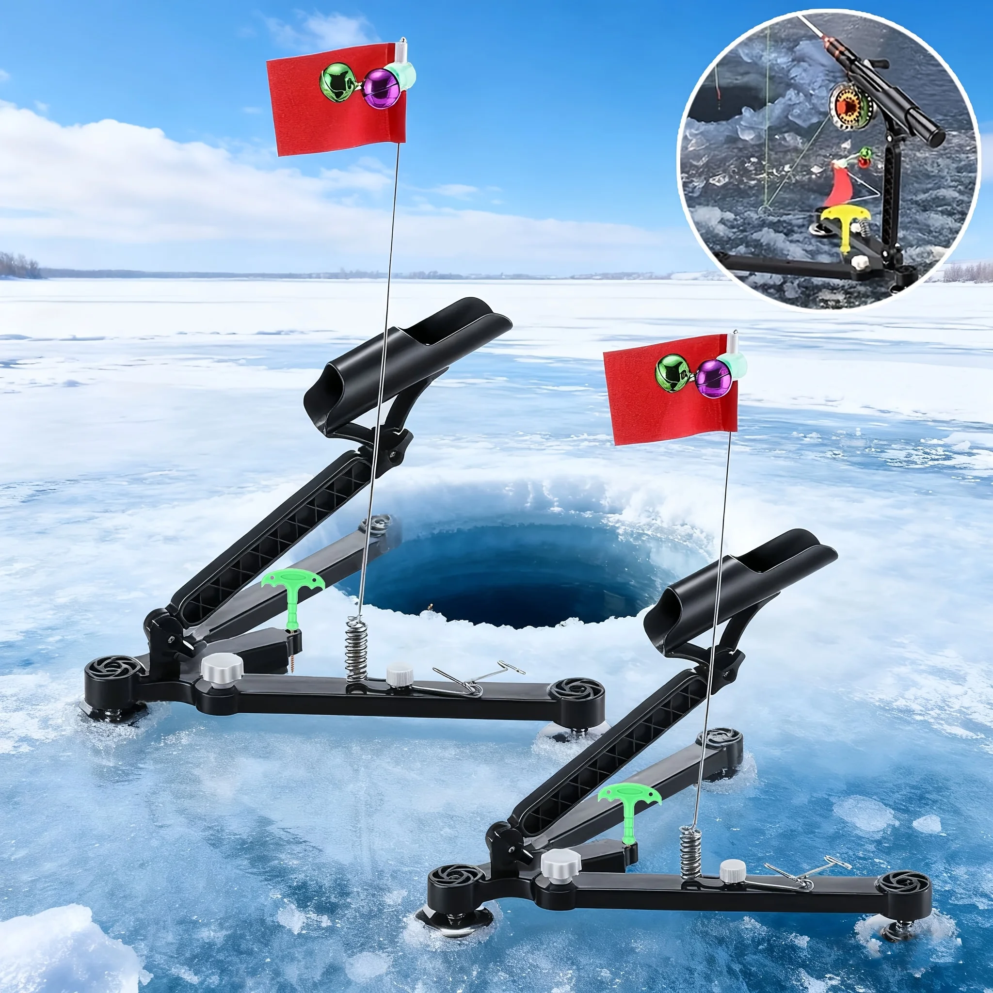 Fishing Rod Ice - 1 ensemble : support pour canne