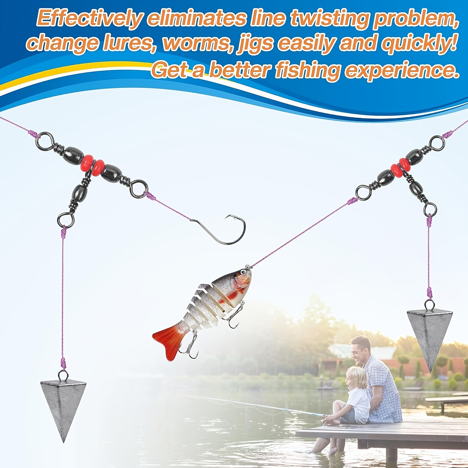 3 émerillons à trois voies, pi - Fishing Rod Building Kit avis et prix