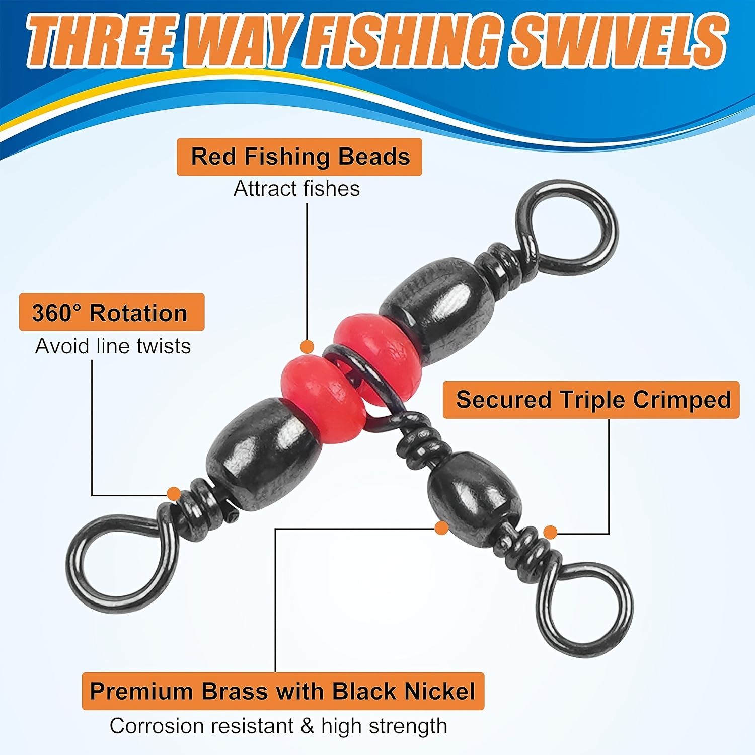 3 émerillons à trois voies, pi - Fishing Rod Building Kit avis et prix