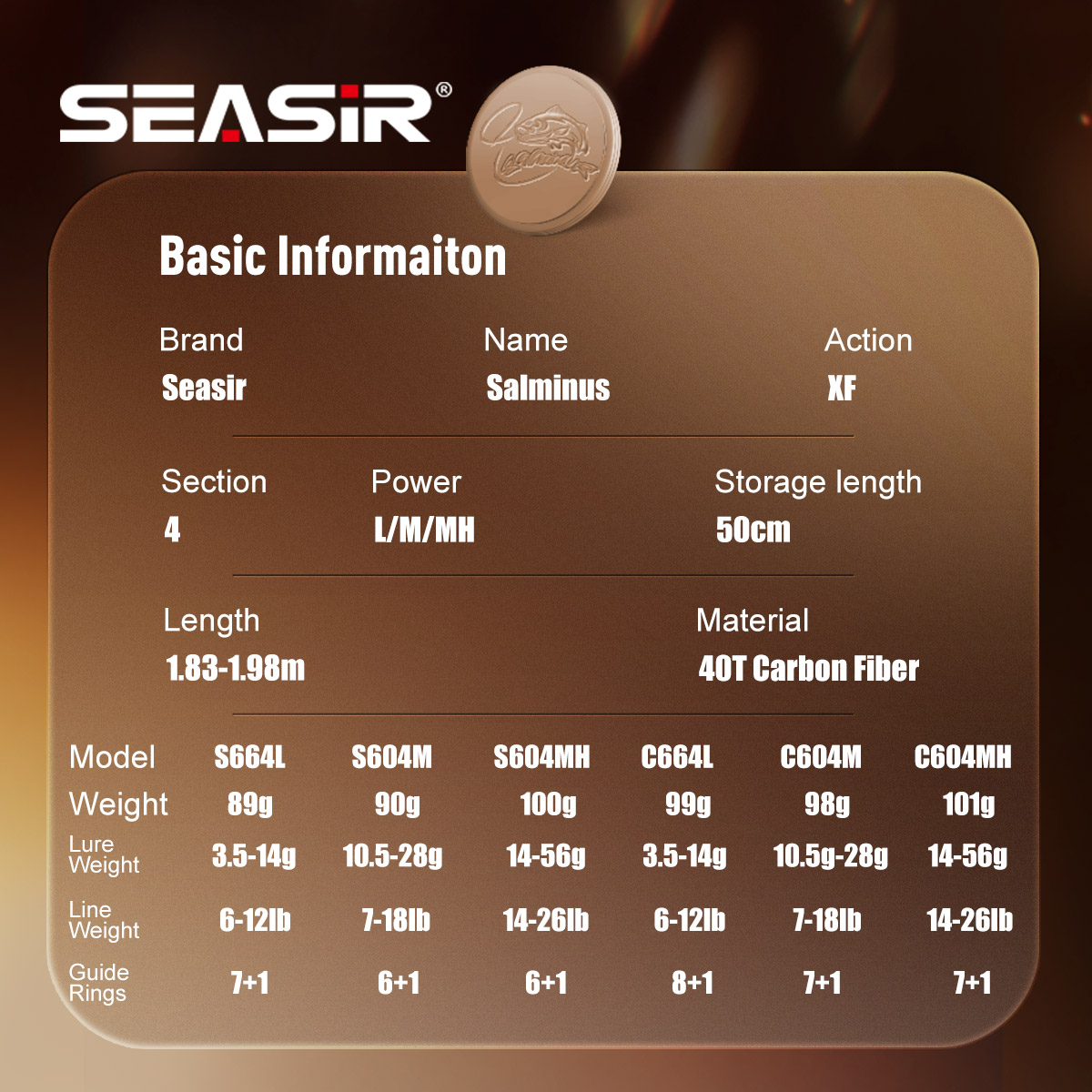 Seasir Salminus XF M/MH canne  - Fishing Rod Surf avis et prix
