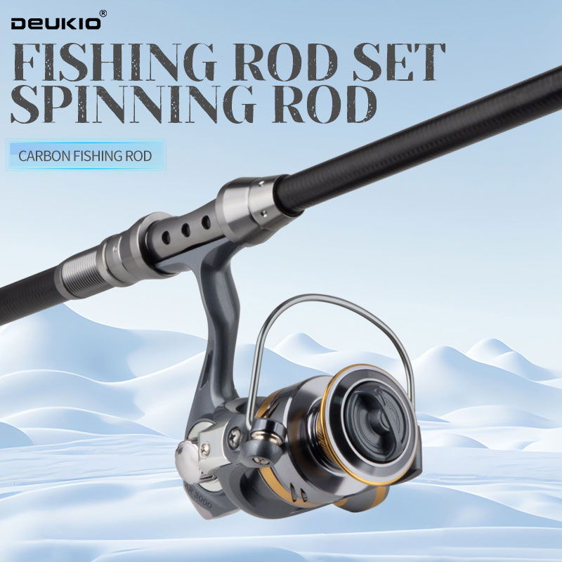 DEUKIO canne à pêche et moulin - Fishing Rod Combo avis et prix